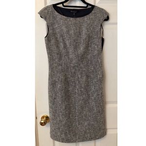 Boat Neck Tweed Sheath Dress